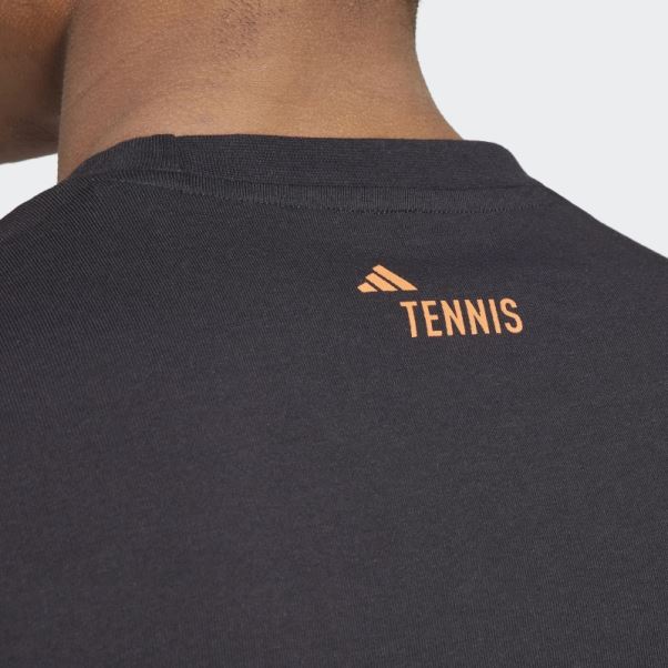 Adidas Aeroready Tennis Roland Garros Graphique T-shirt Noir