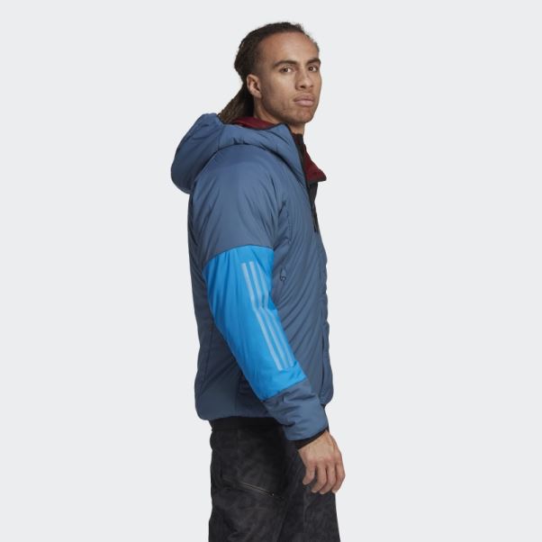 Veste à Capuche Terrex Techrock Stretch Primaloft Acier Adidas