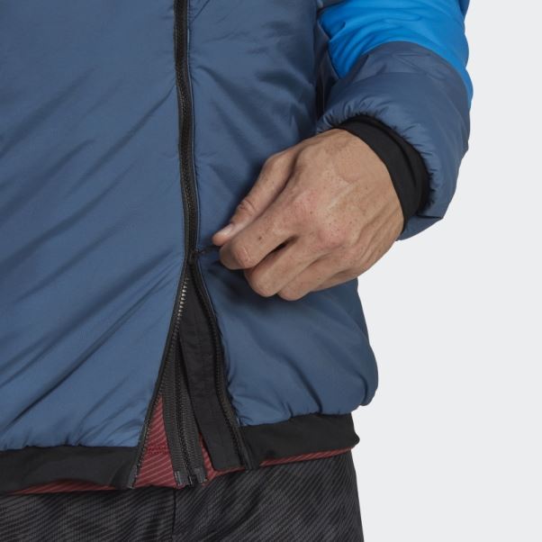 Veste à Capuche Terrex Techrock Stretch Primaloft Acier Adidas