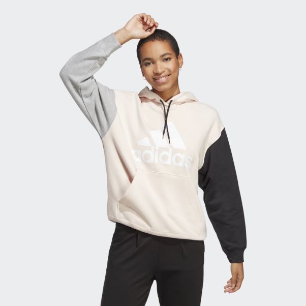 Sweat à Capuche Surdimensionné En Molleton à Gros Logo Essentials Quartz Adidas