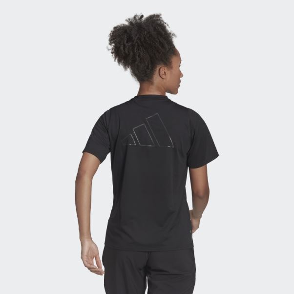 Tee Shirt Adidas Run Icon Noir