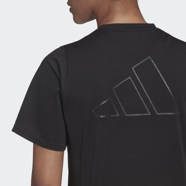 Tee Shirt Adidas Run Icon Noir