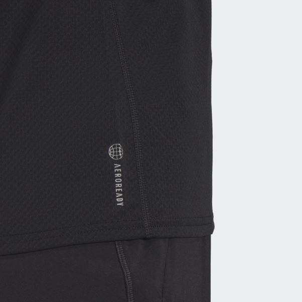 Tee Shirt Adidas Run Icon Noir