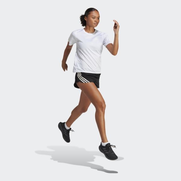 Run Icon 3-stripes Short De Course à Faible Teneur En Carbone Noir Adidas