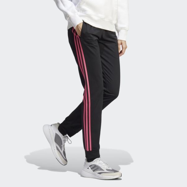 Primegreen Essentials Warm-up Slim Tapered 3-stripes Pantalon De Survêtement Adidas Noir