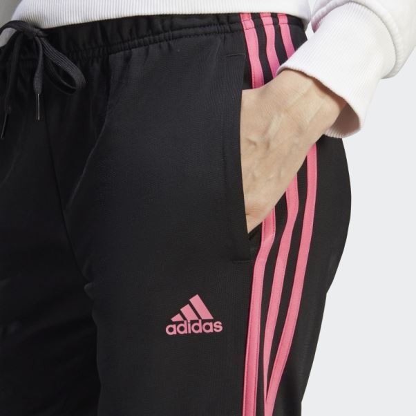 Primegreen Essentials Warm-up Slim Tapered 3-stripes Pantalon De Survêtement Adidas Noir