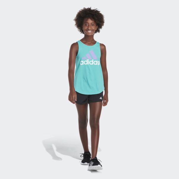 Débardeur Adidas à Ourlet Arrondi Menthe Rush