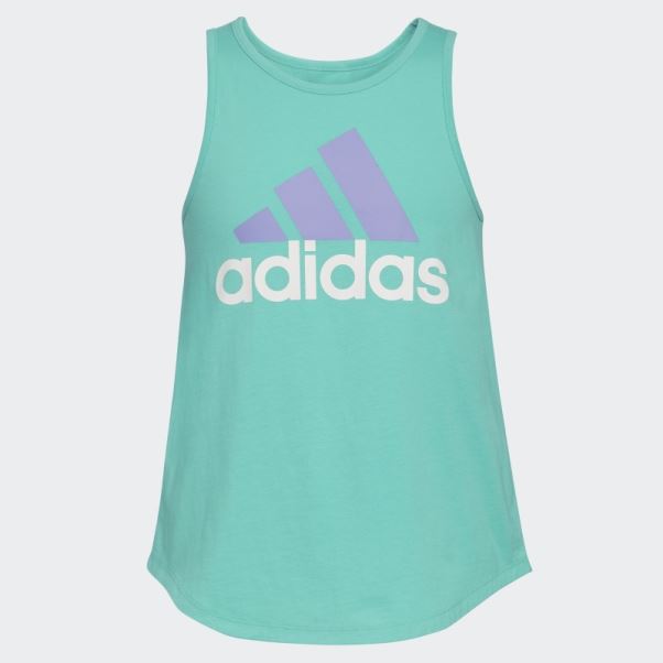Débardeur Adidas à Ourlet Arrondi Menthe Rush