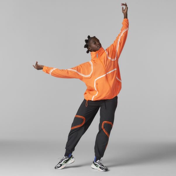 Adidas By Stella Mccartney Veste Tissée Truepace App Orange Fashion