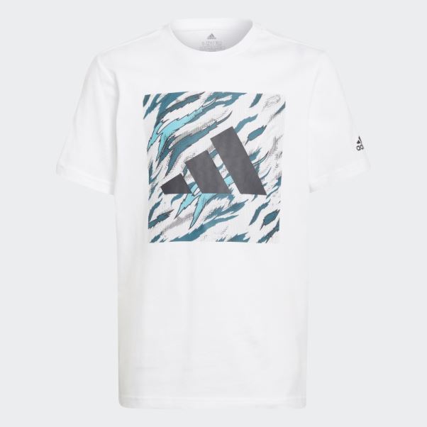 T-shirt Graphique Adidas Water Tiger Blanc