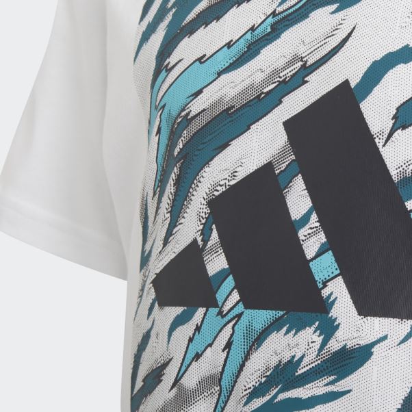 T-shirt Graphique Adidas Water Tiger Blanc