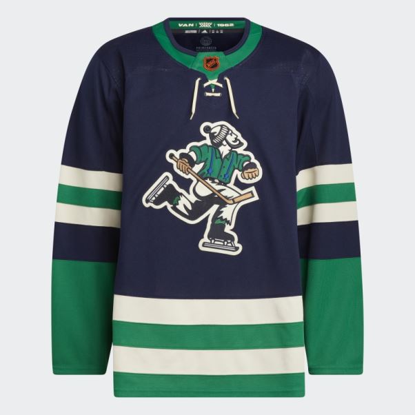 Maillot Adidas Bleu Marine 09 Ccm-sld Canucks Authentique Reverse Retro Wordmark