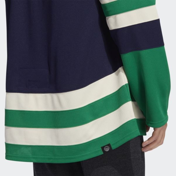 Maillot Adidas Bleu Marine 09 Ccm-sld Canucks Authentique Reverse Retro Wordmark