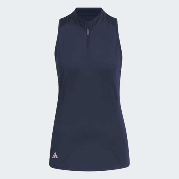 Adidas Polo Bleu Marine Sans Manches à Dos Nageur