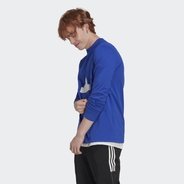 Haut Adidas Bleu à Manches Longues