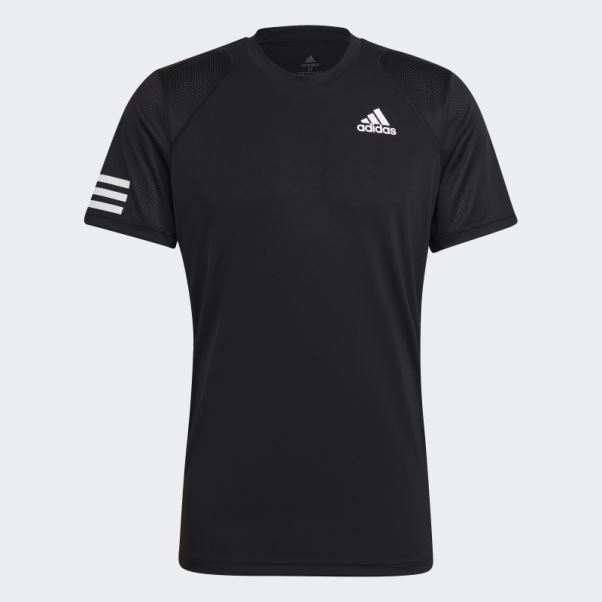 T-shirt Club Tennis 3 Bandes Adidas Noir