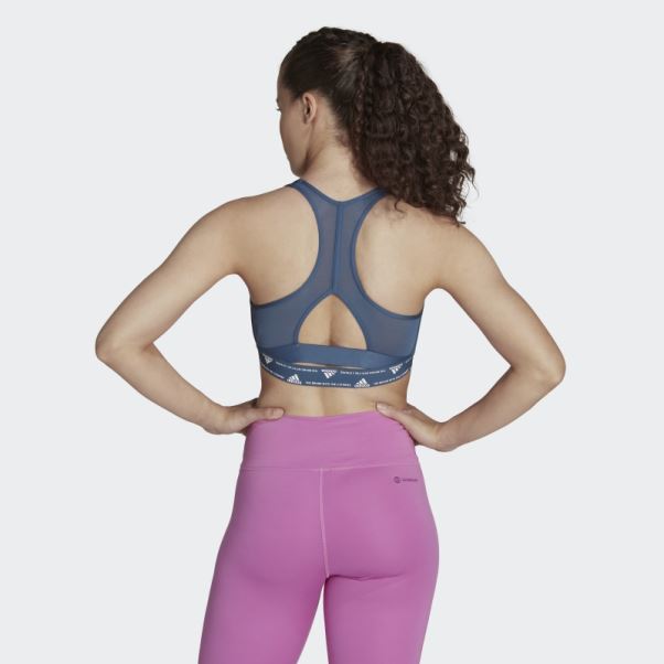 Soutien-gorge à Maintien Moyen Adidas Powerreact Training Acier
