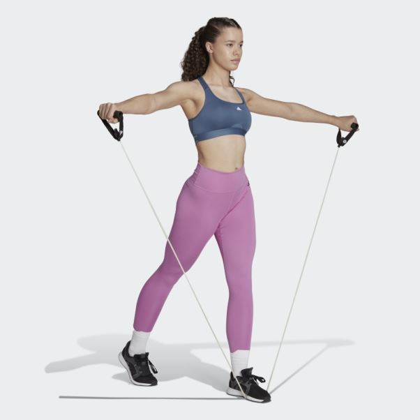 Soutien-gorge à Maintien Moyen Adidas Powerreact Training Acier