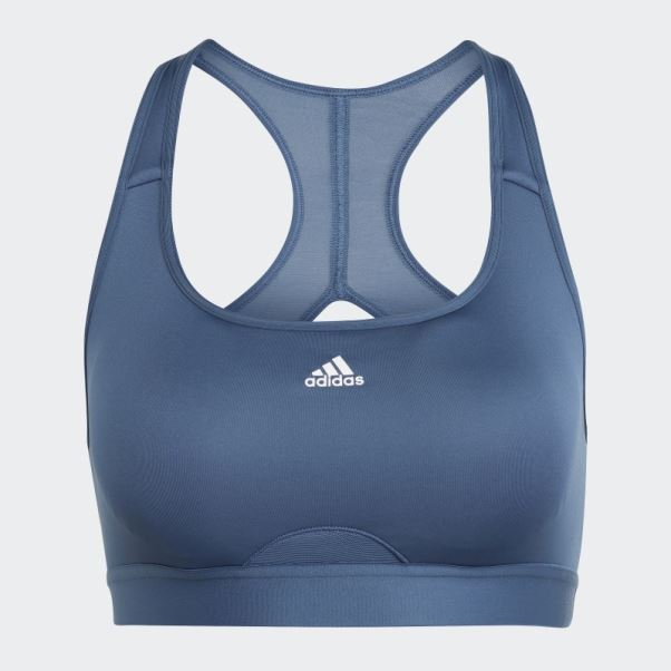 Soutien-gorge à Maintien Moyen Adidas Powerreact Training Acier