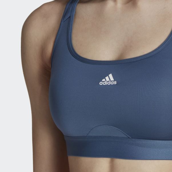 Soutien-gorge à Maintien Moyen Adidas Powerreact Training Acier