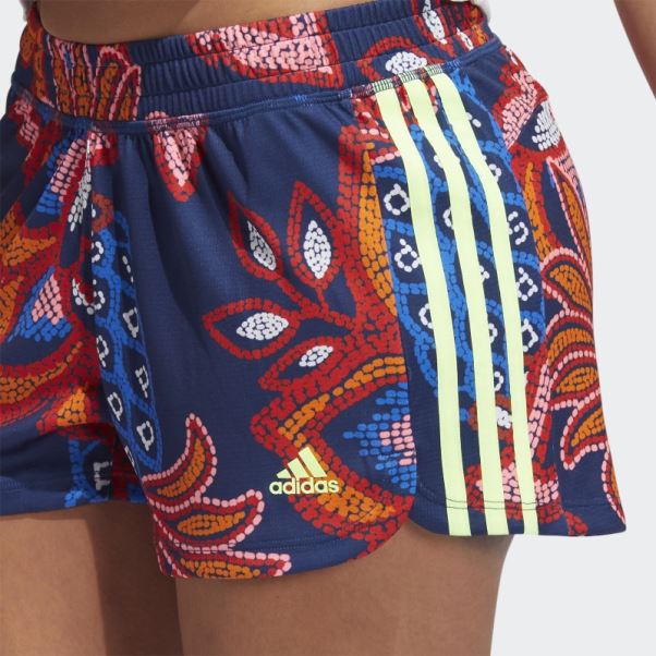 Mystery Blue Farm Rio Pacer 3-stripes Knit Shorts Adidas