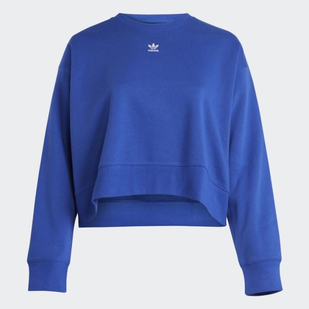 Sweat Adicolor Essentials Crew (grande Taille) Bleu Adidas