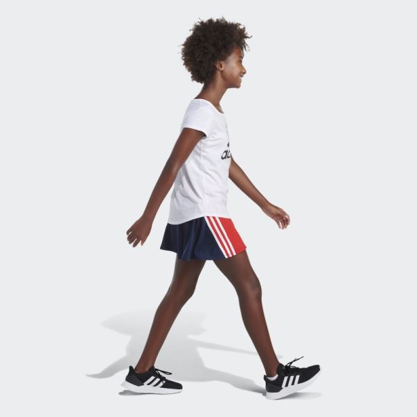 Jupe-short 3 Bandes Rouge Adidas