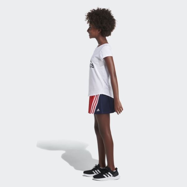 Jupe-short 3 Bandes Rouge Adidas
