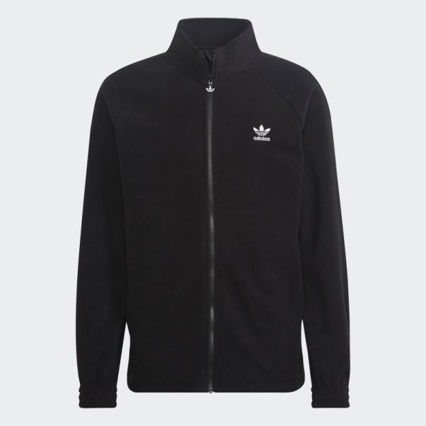 Veste Polaire Adidas Adicolor Classics Trefoil Teddy Noir