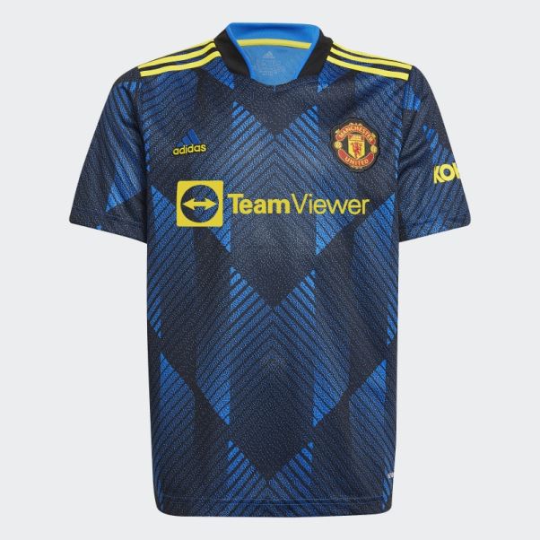 Maillot Adidas Manchester United 21/22 Third Bleu Brillant