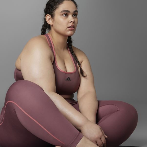 Authentique Balance Yoga 7/8 Leggings (taille Plus) Bordeaux Adidas
