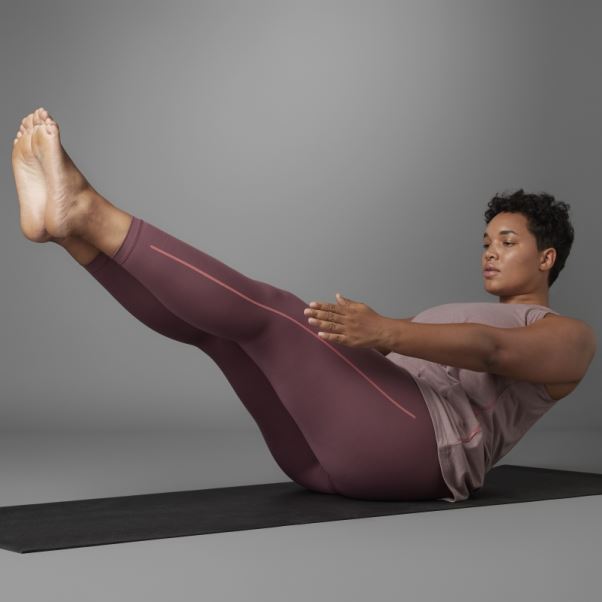 Authentique Balance Yoga 7/8 Leggings (taille Plus) Bordeaux Adidas