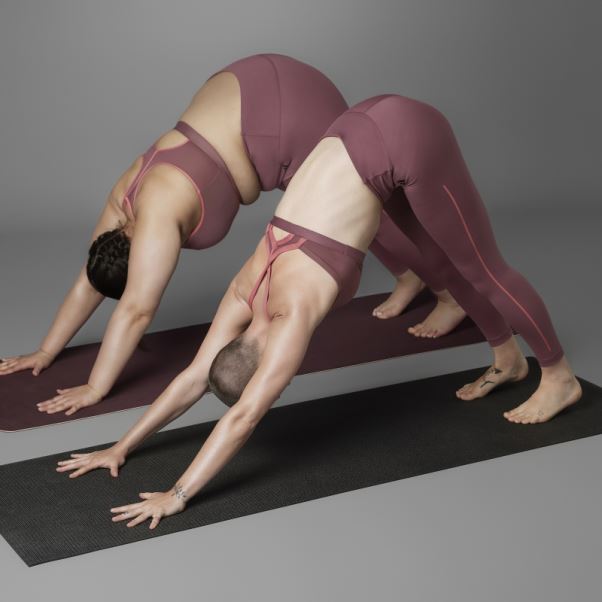 Authentique Balance Yoga 7/8 Leggings (taille Plus) Bordeaux Adidas