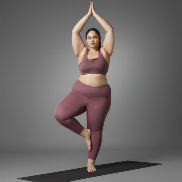 Authentique Balance Yoga 7/8 Leggings (taille Plus) Bordeaux Adidas