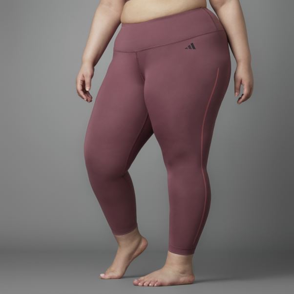 Legging Authentique Balance Yoga 7/8 Bordeaux (grande Taille) Adidas