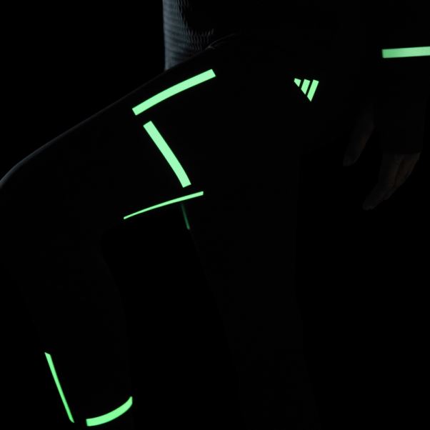 Fast Impact Reflect At Night X-City Leggings De Course Longs Noirs Adidas