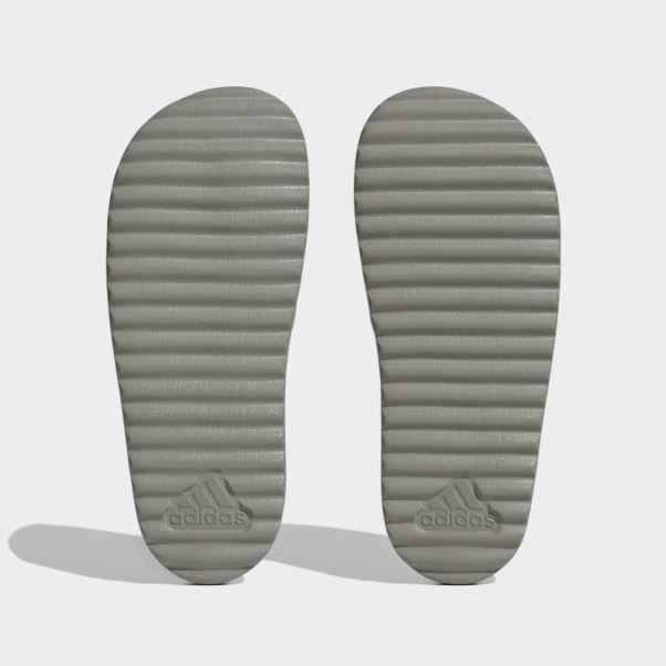 Adidas Adilette Plate-forme Diapositives Argent Galet