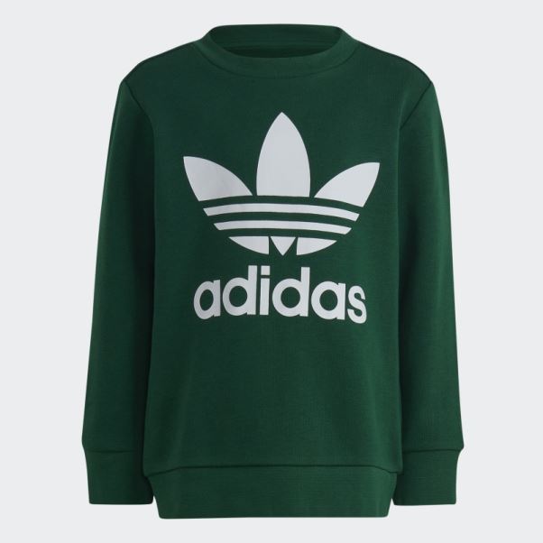 Adidas Adicolor Crew Set Vert Foncé