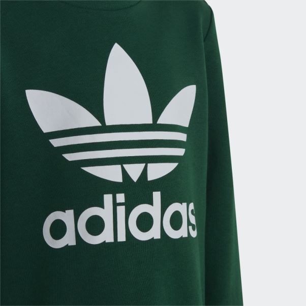 Adidas Adicolor Crew Set Vert Foncé