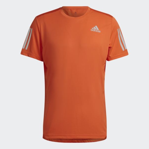 Propre Le T-shirt De Course Adidas Orange