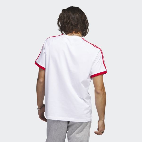 T-shirt Adidas Sst 3 Bandes Blanc