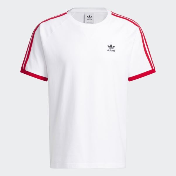 T-shirt Adidas Sst 3 Bandes Blanc