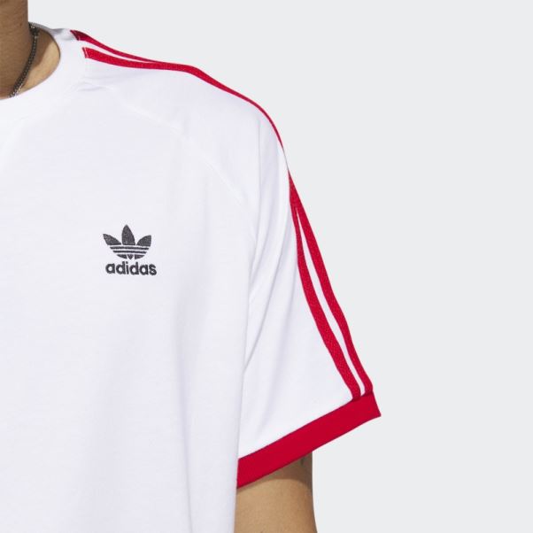 T-shirt Adidas Sst 3 Bandes Blanc