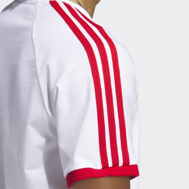 T-shirt Adidas Sst 3 Bandes Blanc
