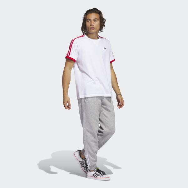 T-shirt Adidas Sst 3 Bandes Blanc