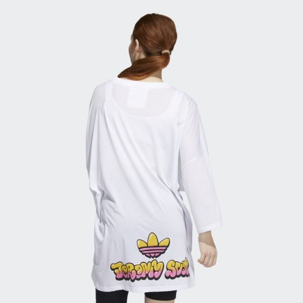 Jeremy Scott Tee Robe Adidas Blanc