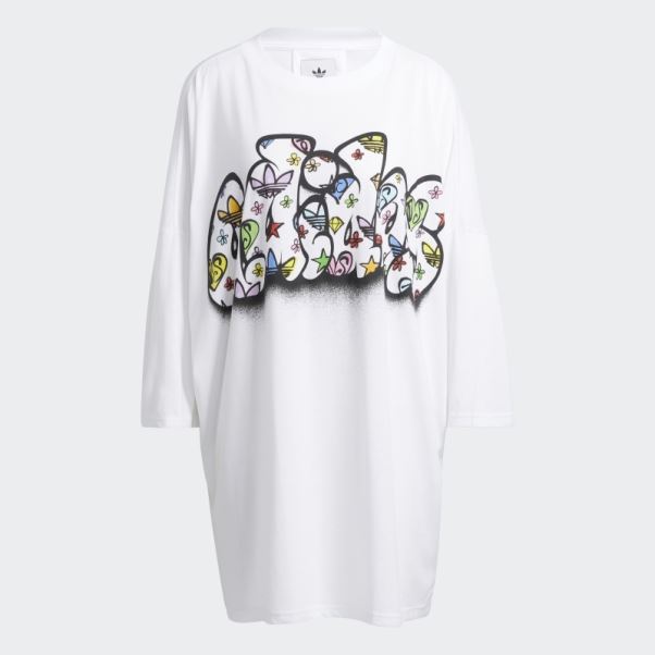 Jeremy Scott Tee Robe Adidas Blanc