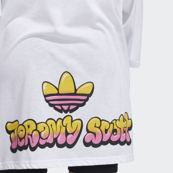 Jeremy Scott Tee Robe Adidas Blanc
