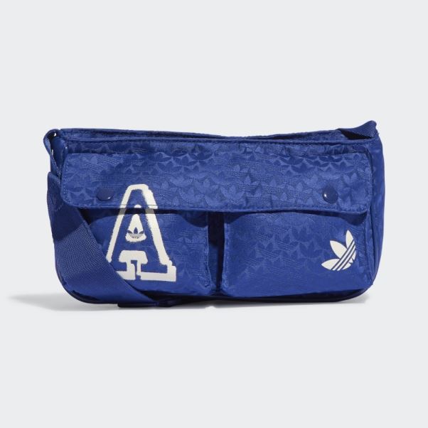 Mini Sac De Ligne Monogram Jacquard Trèfle Bleu Victoire Adidas