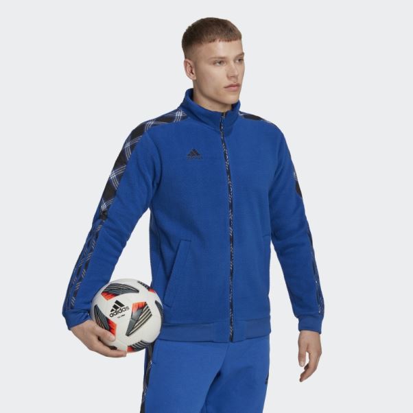 Veste De Survêtement D'hiver Adidas Tiro Bleu Royal
